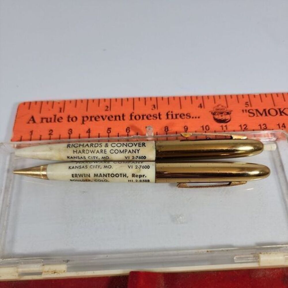 Vtg Ritepoint Mechanical Pencil & Pen Hardware CO, KC, MO rep CO Advertising